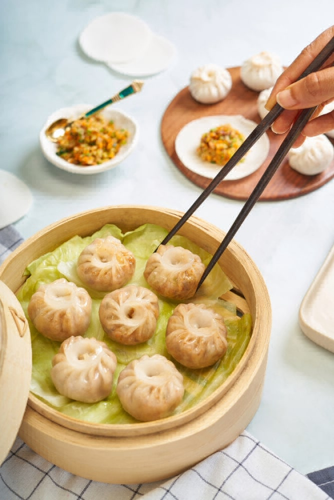 Mix Vegetables With Cheese Steam Momo - 3 Pcs